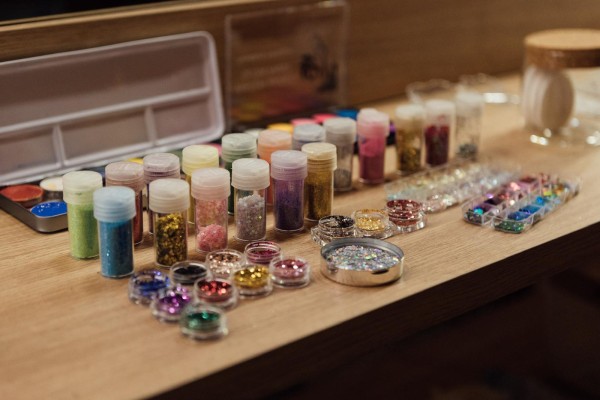 Glitter bar mesa purpurina eventos zaragoza