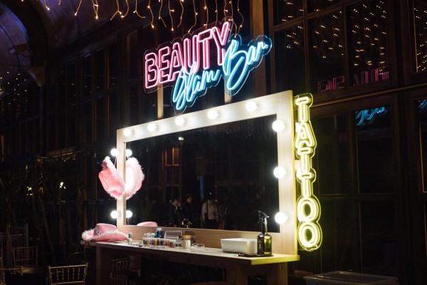 Tocador purpurina maquillaje eventos zaragoza