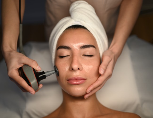 Tratamiento con indiba en la piel de cara y cuello en zaragoza