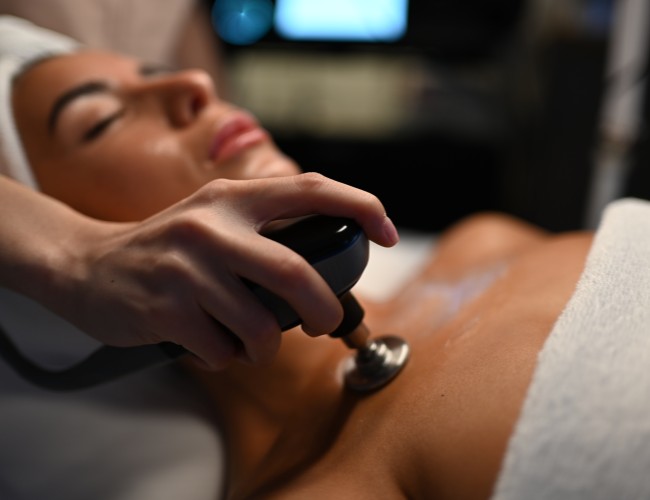 Tratamiento con indiba en la piel de cara, cuello y escote en zaragoza